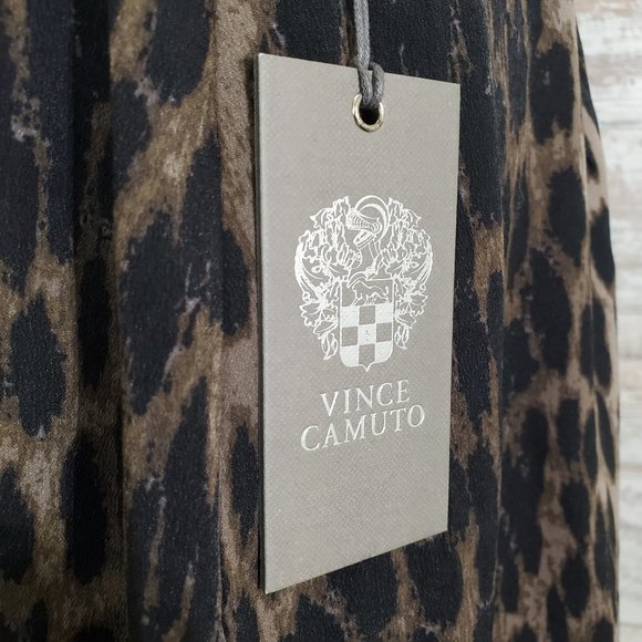 VINCE CAMUTO Black Animal Print Asymmetrical Skirt - Picture 5 of 10